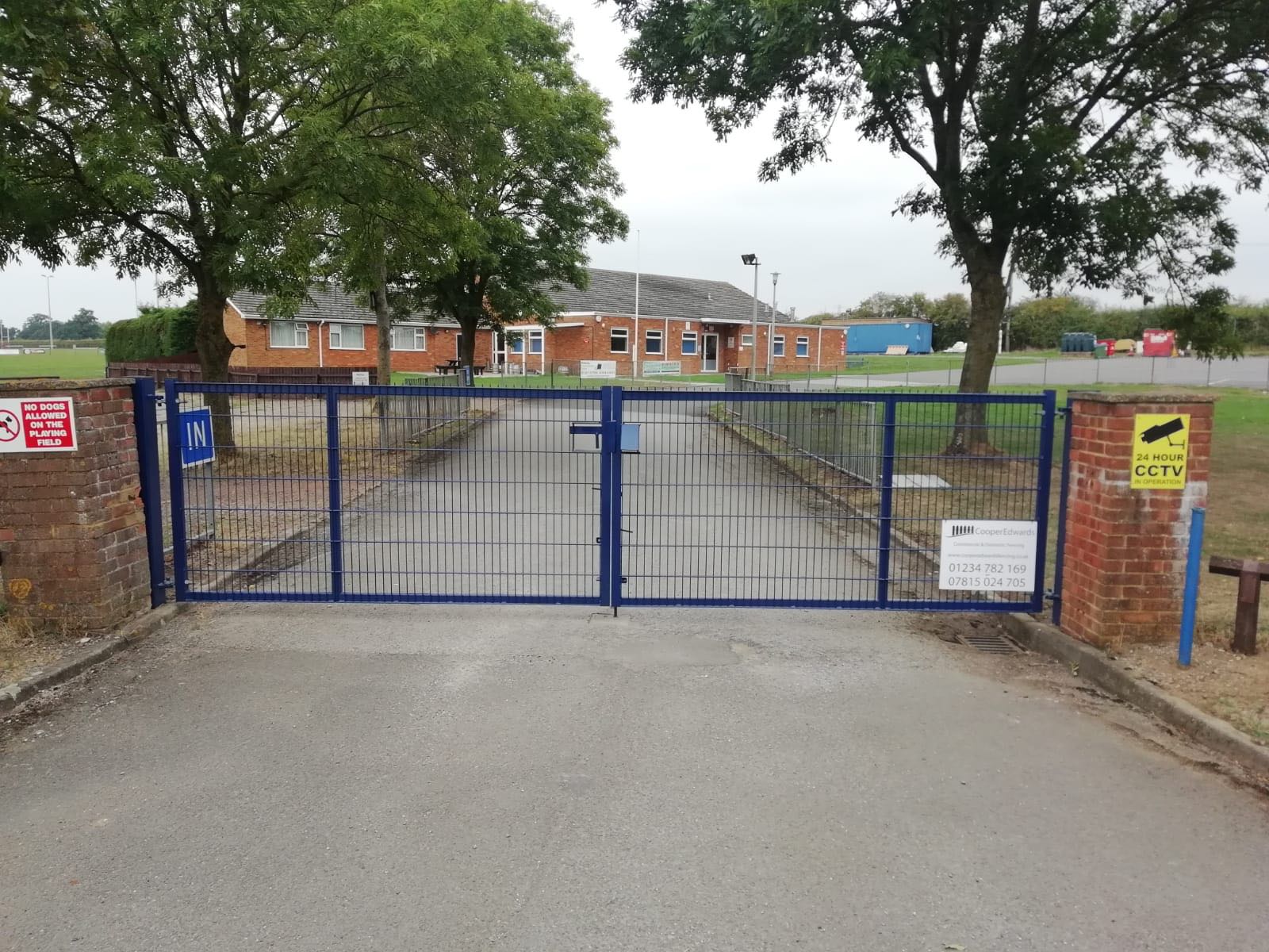 Sports Club Steel Gates Fitted Bedfordshire