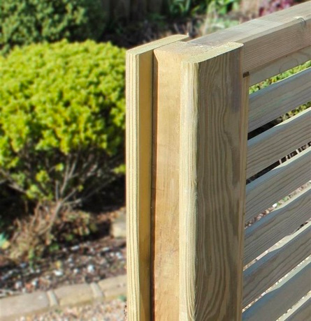 sustainable timber fence close up