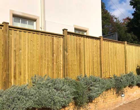 Timber garden fence 